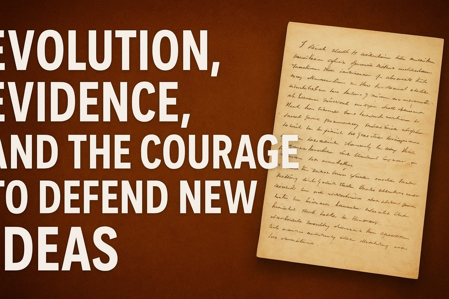 Evolution, Evidence, and the Courage to Defend New Ideas